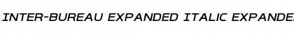 Inter-Bureau Expanded Italic Expanded Italic Font Title Preview