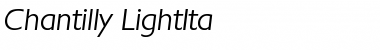 Chantilly-LightIta Regular Font Title Preview