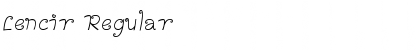 Lencir Regular Font Title Preview