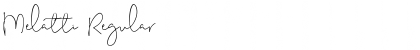 Melatti Regular Font Title Preview