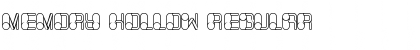 Memory Hollow Regular Font Title Preview