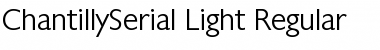 ChantillySerial-Light Regular Font Title Preview
