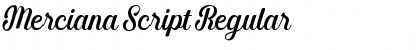 Merciana Script Regular Font Title Preview