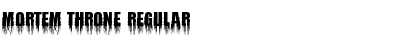Mortem Throne Regular Font Title Preview