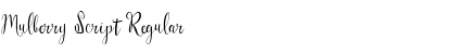 Mulberry Script Regular Font Title Preview