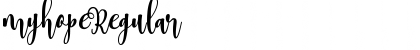 myhope Regular Font Title Preview