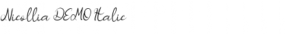 Nicollia DEMO Italic Font Title Preview