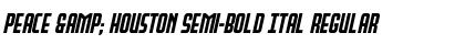 Peace & Houston Semi-Bold Ital Regular Font Title Preview