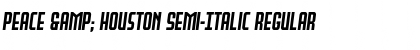 Peace & Houston Semi-Italic Regular Font Title Preview