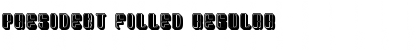 President Filled Regular Font Title Preview
