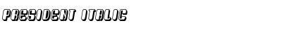 President Italic Font Title Preview