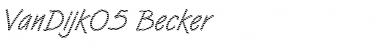 VanDijk05 Becker Regular Font Title Preview