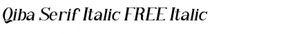 Qiba Serif Italic FREE Italic Font Title Preview