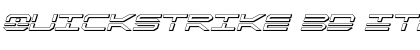 QuickStrike 3D Italic Italic Font Title Preview