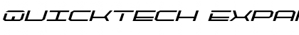 QuickTech Expanded Italic Expanded Italic Font Title Preview