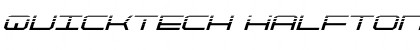 QuickTech Halftone Italic Italic Font Title Preview