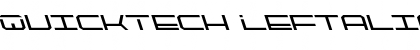 QuickTech Leftalic Italic Font Title Preview