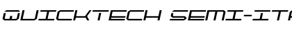 QuickTech Semi-Italic Semi-Italic Font Title Preview