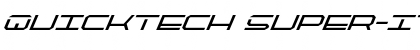 QuickTech Super-Italic Italic Font Title Preview