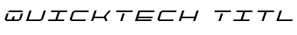 QuickTech Title Italic Italic Font Title Preview