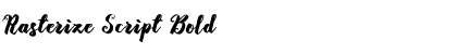 Rasterize Script Bold Font Title Preview