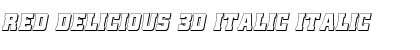 Red Delicious 3D Italic Italic Font Title Preview