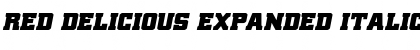 Red Delicious Expanded Italic Expanded Italic Font Title Preview