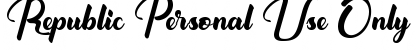 Republic Personal Use Only Regular Font Title Preview
