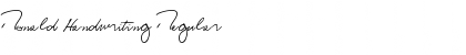 Ronald Handwriting Regular Font Title Preview