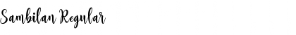 Sambilan Regular Font Title Preview
