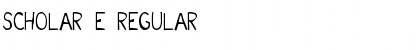 Scholar E Regular Font Title Preview