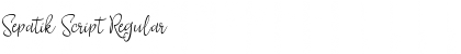 Sepatik Script Regular Font Title Preview