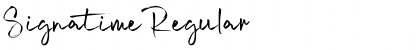 Signatime Regular Font Title Preview