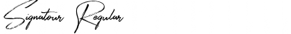 Signatour Regular Font Title Preview