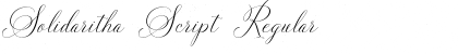 Solidaritha Script Regular Font Title Preview