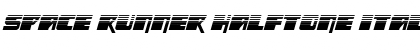 Space Runner Halftone Italic Regular Font Title Preview