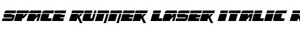 Space Runner Laser Italic Regular Font Title Preview
