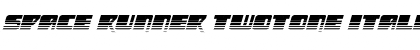 Space Runner Twotone Italic Regular Font Title Preview