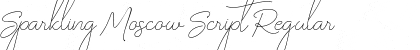 Sparkling Moscow Script Regular Font Title Preview