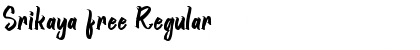 Srikaya free Regular Font Title Preview