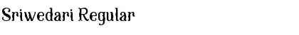 Sriwedari Regular Font Title Preview