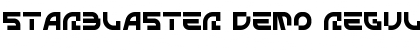 STARBLASTER demo Regular Font Title Preview