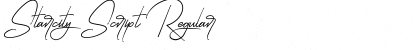 Starcity Script Regular Font Title Preview