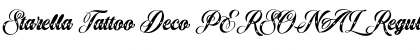Starella Tattoo Deco PERSONAL Regular Font Title Preview