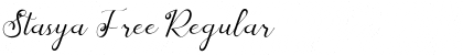 Stasya Free Regular Font Title Preview