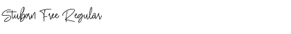 Stuborn Free Regular Font Title Preview