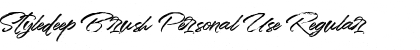 Styledeep Brush Personal Use Regular Font Title Preview