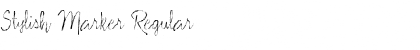 Stylish Marker Regular Font Title Preview