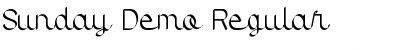 Sunday Demo Regular Font Title Preview