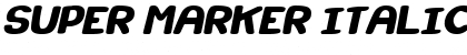Super Marker Italic Font Title Preview